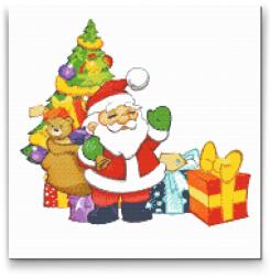  Gyémántszemes festmény - Karácsony Méret: 50x50cm, Keretezés: Keret nélkül (csak a vászon), Gyémántok: Kerek