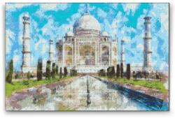 Gyémántszemes festmény - Taj Mahal 2 Méret: 40x60cm, Keretezés: Keret nélkül (csak a vászon), Gyémántok: Négyzet alakú
