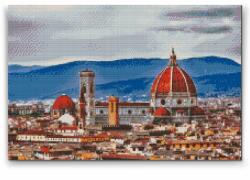 Gyémántszemes festmény - Firenzei dóm 2 Méret: 40x60cm, Keretezés: Kartonlemezen, Gyémántok: Négyzet alakú