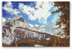 Gyémántszemes festmény - Monte Civetta, Dolomitok 2 Méret: 40x60cm, Keretezés: Fatáblával, Gyémántok: Négyzet alakú