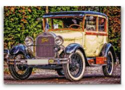 Gyémántszemes festmény - Veterán Ford Méret: 40x60cm, Keretezés: Keret nélkül (csak a vászon), Gyémántok: Négyzet alakú