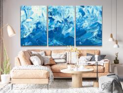 Gyémántszemes festmény - Jégkristályok (3 db-os készlet) Méret: 40x60cm (3db), Keretezés: Keret nélkül (csak a vászon), Gyémántok: Négyzet alakú