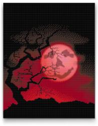  Gyémántszemes festmény - Kísérteties hold 2 Méret: 40x50cm, Keretezés: Műanyagtáblával, Gyémántok: Négyzet alakú