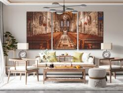 Gyémánt kirakó - Katedrális (3 db-os készlet) Méret: 30x40cm (3db), Keretezés: Kartonlemezen, Gyémántok: Kerek