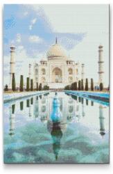 Gyémántszemes kirakó - Taj Mahal 3 Méret: 40x60cm, Keretezés: Fatáblával, Gyémántok: Kerek