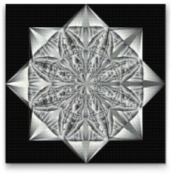  Gyémántszemes festmény - Mandala csillag Méret: 50x50cm, Keretezés: Keret nélkül (csak a vászon), Gyémántok: Kerek