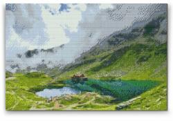Gyémántszemes festmény - Bilea-tó, Románia Méret: 40x60cm, Keretezés: Keret nélkül (csak a vászon), Gyémántok: Négyzet alakú