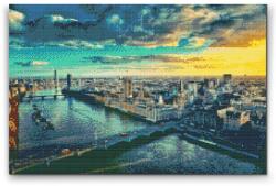 Gyémántszemes festmény - Városkép - London Méret: 40x60cm, Keretezés: Műanyagtáblával, Gyémántok: Kerek