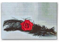  Gyémántszemes festmény - Rózsa a kertből Méret: 40x60cm, Keretezés: Keret nélkül (csak a vászon), Gyémántok: Kerek