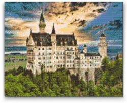  Gyémánt kirakó - Neuschwanstein kastély Méret: 30x40cm, Keretezés: Kartonlemezen, Gyémántok: Kerek