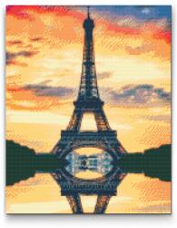 Gyémántszemes festmény - Eiffel-torony Méret: 30x40cm, Keretezés: Keret nélkül (csak a vászon), Gyémántok: Kerek