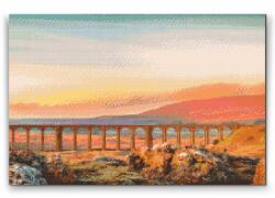 Gyémántszemes festmény - Ribblehead viadukt Méret: 40x60cm, Keretezés: Keret nélkül (csak a vászon), Gyémántok: Kerek