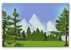  Gyémántszemes festmény - Kirándulás az erdőbe Méret: 40x60cm, Keretezés: Műanyagtáblával, Gyémántok: Négyzet alakú