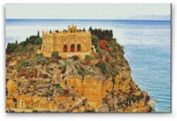 Gyémántszemes festmény - Tropea, Calibria, Olaszország Méret: 40x60cm, Keretezés: Keret nélkül (csak a vászon), Gyémántok: Kerek