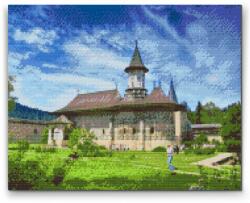 Gyémántszemes festmény - Moldovițai kolostor, Románia Méret: 30x40cm, Keretezés: Műanyagtáblával, Gyémántok: Négyzet alakú