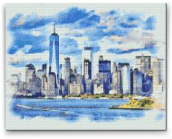 Gyémántszemes festmény - New York Méret: 40x50cm, Keretezés: Műanyagtáblával, Gyémántok: Kerek