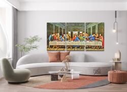  Gyémántszemes festmény - Leonardo da Vinci: Az utolsó vacsora (3 db-os készlet) Méret: 30x40cm (3db), Keretezés: Kartonlemezen, Gyémántok: Négyzet alakú