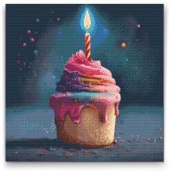  Gyémántszemes festmény - Az első születésnap Méret: 50x50cm, Keretezés: Keret nélkül (csak a vászon), Gyémántok: Négyzet alakú