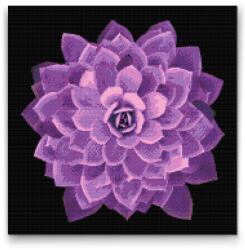 Gyémántszemes festmény - Lila mandala Méret: 50x50cm, Keretezés: Kartonlemezen, Gyémántok: Kerek