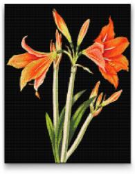 Gyémántszemes festmény - Vintage liliom Méret: 40x50cm, Keretezés: Műanyagtáblával, Gyémántok: Négyzet alakú