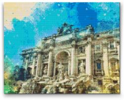  Gyémántszemes festmény - Trevi-kút 2 Méret: 40x50cm, Keretezés: Műanyagtáblával, Gyémántok: Kerek
