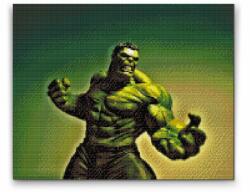 Gyémántszemes festmény - Hulk Méret: 40x50cm, Keretezés: Műanyagtáblával, Gyémántok: Kerek