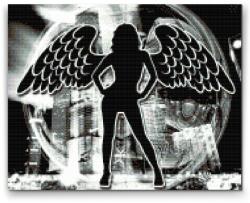  Gyémántszemes festmény - Csábító angyal Méret: 30x40cm, Keretezés: Műanyagtáblával, Gyémántok: Kerek