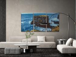  Gyémántszemes festmény - Szirt (3 db-os készlet) Méret: 30x40cm (3db), Keretezés: Kartonlemezen, Gyémántok: Kerek