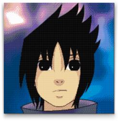 Gyémántszemes festmény - Sasuke Uchiha Méret: 50x50cm, Keretezés: Keret nélkül (csak a vászon), Gyémántok: Kerek