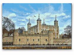  Gyémántszemes festmény - Tower of London - Királyi Palota, Anglia Méret: 40x60cm, Keretezés: Keret nélkül (csak a vászon), Gyémántok: Kerek