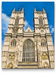 Gyémántszemes festmény - Westminsteri apátság, Anglia Méret: 40x50cm, Keretezés: Keret nélkül (csak a vászon), Gyémántok: Kerek