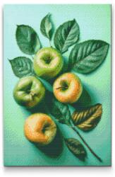  Gyémántszemes festmény - Almás háttér Méret: 40x60cm, Keretezés: Keret nélkül (csak a vászon), Gyémántok: Kerek