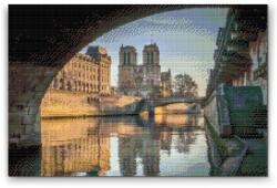 Gyémántszemes festmény - Notre-Dame-székesegyház Méret: 40x60cm, Keretezés: Kartonlemezen, Gyémántok: Négyzet alakú