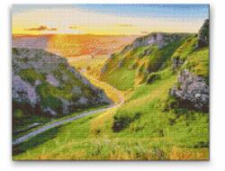 Gyémántszemes festmény - Peak District - Nemzeti Park, Egyesült Királyság Méret: 40x50cm, Keretezés: Kartonlemezen, Gyémántok: Négyzet alakú