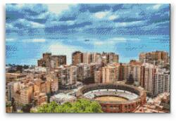  Gyémántszemes festmény - Málaga, Spanyolország Méret: 40x60cm, Keretezés: Műanyagtáblával, Gyémántok: Kerek