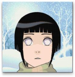  Gyémántszemes festmény - Hinata Hyuga Méret: 50x50cm, Keretezés: Keret nélkül (csak a vászon), Gyémántok: Négyzet alakú