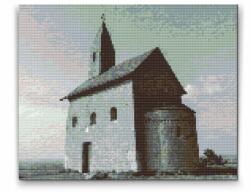 Gyémántszemes festmény - Dražovcei templom, Nyitra, Szlovákia Méret: 40x50cm, Keretezés: Műanyagtáblával, Gyémántok: Kerek