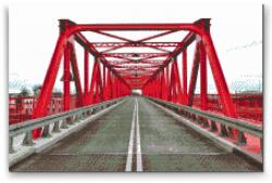 Gyémántszemes festmény - Vörös híd Wrocławban, Lengyelország Méret: 40x60cm, Keretezés: Keret nélkül (csak a vászon), Gyémántok: Kerek