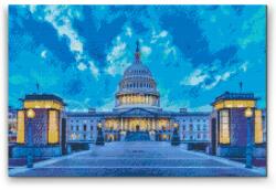 Gyémántszemes festmény - Washington DC - Capitolium Méret: 40x60cm, Keretezés: Műanyagtáblával, Gyémántok: Négyzet alakú