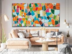  Gyémántszemes festmény - Színes kövek (3 db-os készlet) Méret: 30x40cm (3db), Keretezés: Kartonlemezen, Gyémántok: Négyzet alakú