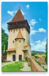  Gyémántszemes festmény - Berethalmi erődtemplom, Románia Méret: 40x60cm, Keretezés: Keret nélkül (csak a vászon), Gyémántok: Négyzet alakú