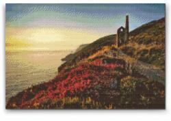  Gyémántszemes festmény - Cornwall, Nagy-Britannia Méret: 40x60cm, Keretezés: Keret nélkül (csak a vászon), Gyémántok: Kerek