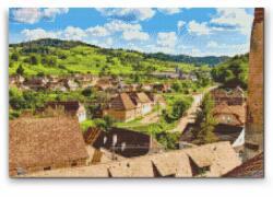 Gyémántszemes festmény - Berethalom, Románia Méret: 40x60cm, Keretezés: Műanyagtáblával, Gyémántok: Kerek