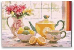 Gyémántszemes kirakó - Öt órai tea Méret: 40x60cm, Keretezés: Műanyagtáblával, Gyémántok: Kerek