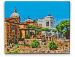 Gyémántszemes festmény - Forum Romanum, Róma 2 Méret: 40x50cm, Keretezés: Keret nélkül (csak a vászon), Gyémántok: Négyzet alakú