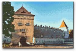  Gyémántszemes festmény - Késmárk vára, Szlovákia Méret: 40x60cm, Keretezés: Műanyagtáblával, Gyémántok: Kerek