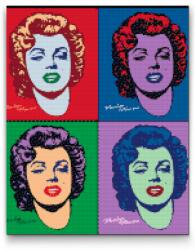 Gyémántszemes festmény - Marilyn Méret: 40x50cm, Keretezés: Fatáblával, Gyémántok: Kerek