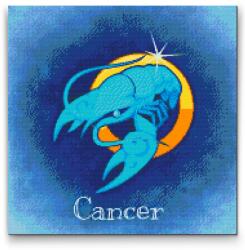  Gyémántszemes festmény - Rák Méret: 50x50cm, Keretezés: Keret nélkül (csak a vászon), Gyémántok: Négyzet alakú