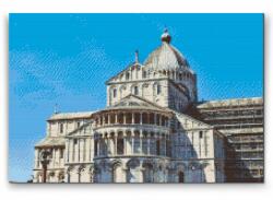  Gyémántszemes festmény - Pisai katedrális, Olaszország Méret: 40x60cm, Keretezés: Keret nélkül (csak a vászon), Gyémántok: Kerek