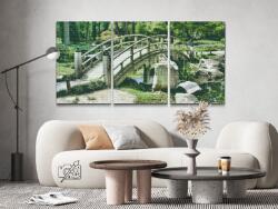 Gyémántszemes festmény - Japánkert (3 db-os készlet) Méret: 30x40cm (3db), Keretezés: Keret nélkül (csak a vászon), Gyémántok: Négyzet alakú